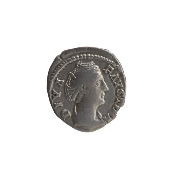 Denarius, posthumous issue of Faustina the Elder (98–141; Roman empress 138–141); issuer: Antoninus