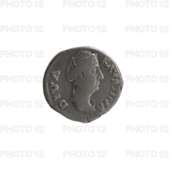 Denarius, posthumous bust of Faustina the Elder (98–141; Roman empress 138–141) facing right,