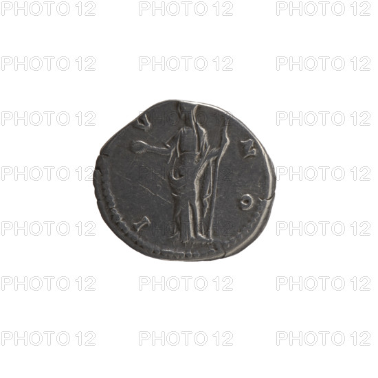 Denarius, posthumous issue for Faustina the Elder (98–141; Roman empress 138–141). Obverse: Bust of