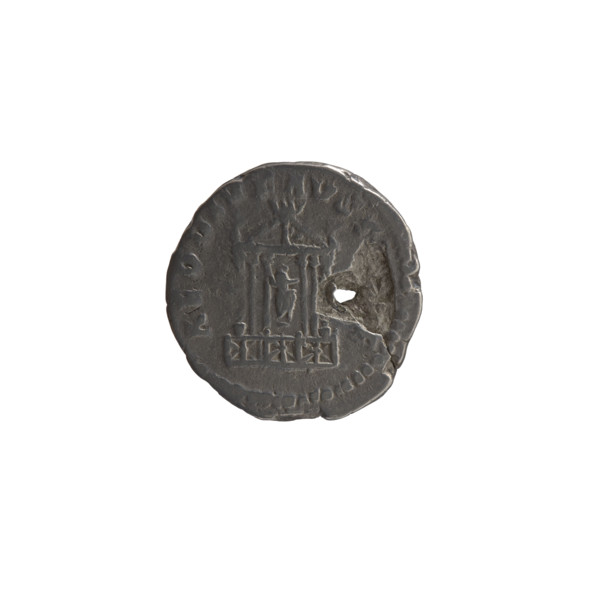Denarius (with a hole), posthumous issue for Faustina the Elder (98–141; Roman empress 138–141);