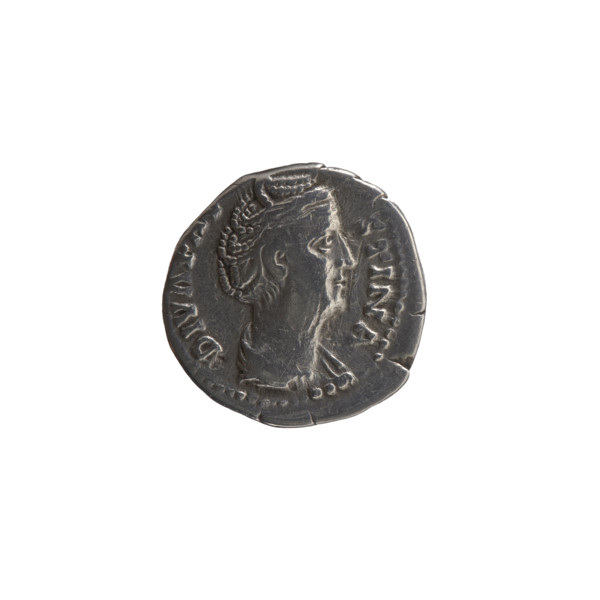 Denarius, posthumous issue for Faustina the Elder (98–141; Roman empress 138–141) under Antoninus