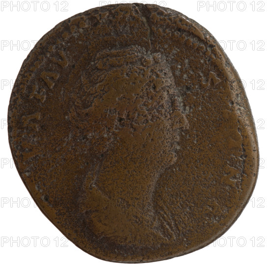 Sestertius, posthumous issue of Faustina the Elder (98–141; Roman empress 138–141); issuer