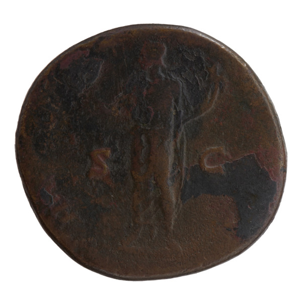 Sestertius, Antoninus Pius (86–161; Roman emperor 138–161), issuer Marcus Aurelius (121–180; Roman