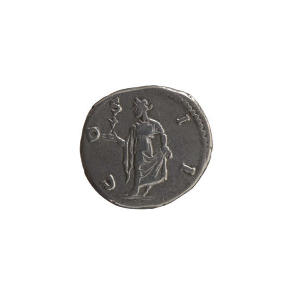 Denarius, Marcus Aurelius (121–180; Roman emperor 161–180), issued ca. 145–147. Obverse: Head of