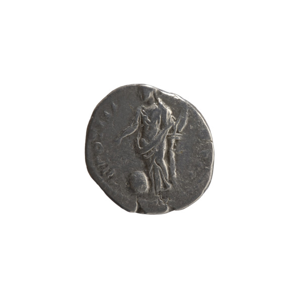 Denarius; obverse: Head of young Marcus Aurelius without a cap to the right, inscription 'AVRELIVS