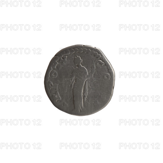 Denarius, Marcus Aurelius (121–180; Roman emperor 161–180), ca. 155–156. Obverse: Head of young