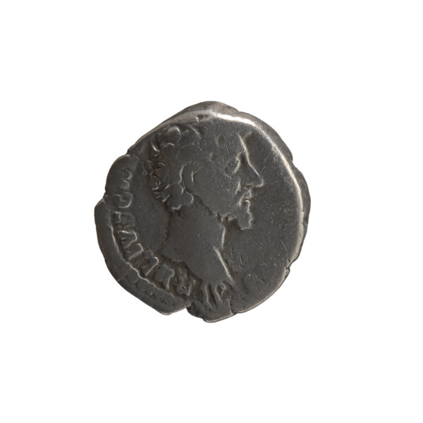 Denarius, Marcus Aurelius (121–180; Roman emperor 161–180), ca. 157–158. Obverse: Head of Marcus