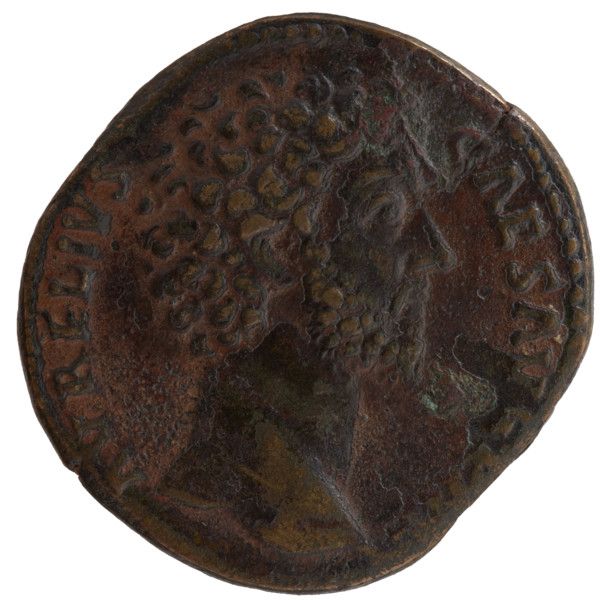 Sestertius, Marcus Aurelius (121–180; Roman emperor 161–180), issued during reign of Antoninus Pius
