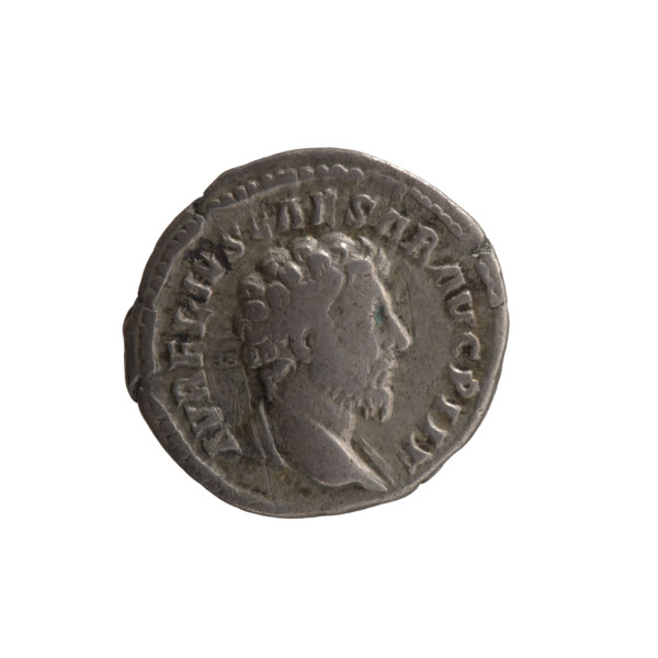 Denarius, Marcus Aurelius (121–180), ca. 161. Obverse: Head of Marcus Aurelius uncovered, with