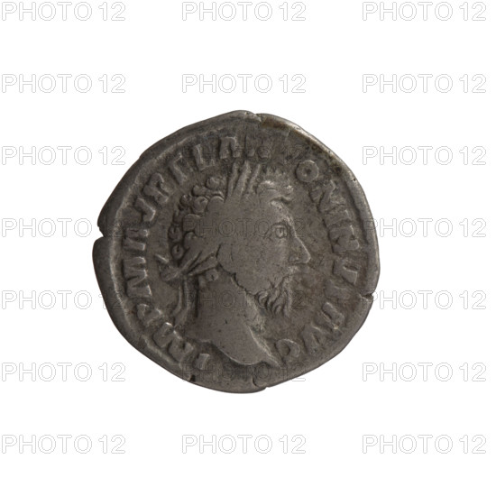 Denarius of Marcus Aurelius (121–180; Roman emperor 161–180), issuer: Marcus Aurelius. Obverse: