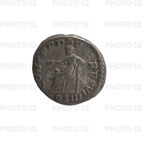Denarius of Marcus Aurelius (121–180; Roman emperor 161–180). Obverse: head of Marcus Aurelius