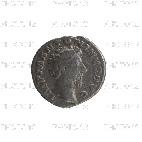 Denarius, Marcus Aurelius (121–180; Roman emperor 161–180), issuer Marcus Aurelius. Obverse: Head