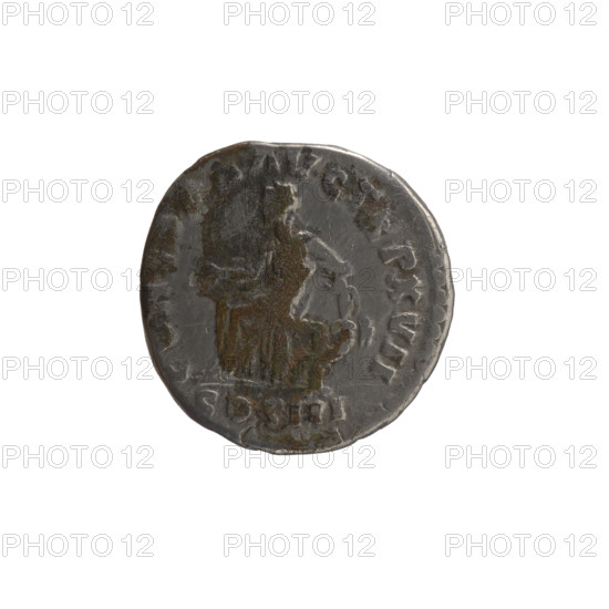 Denarius of Marcus Aurelius (121–180; Roman emperor 161–180). Obverse: Head of Marcus Aurelius