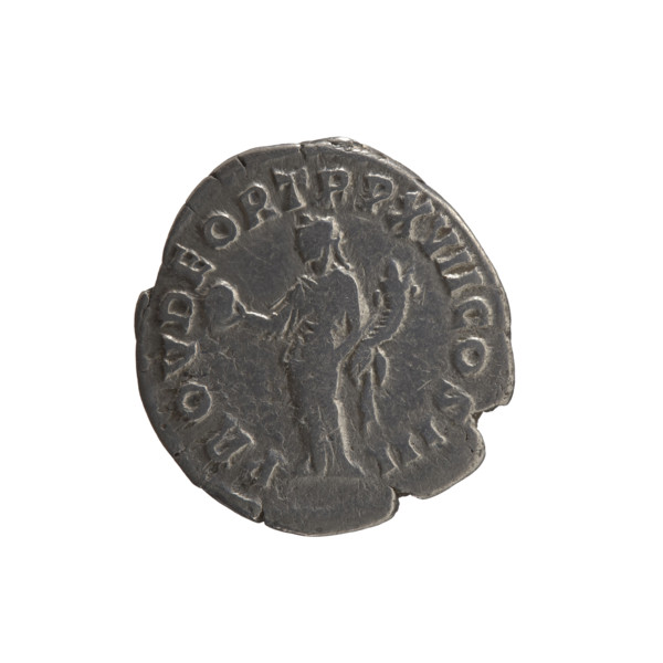 Denarius of Marcus Aurelius (121–180; Roman emperor 161–180), 162–163. Obverse: Head of Marcus