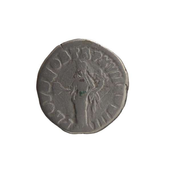 Denarius of Marcus Aurelius (121–180; Roman emperor 161–180), issued 162–163. Obverse: Head of