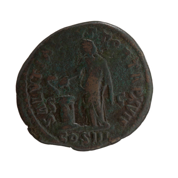 Dupondius, Marcus Aurelius (121–180; Roman emperor 161–180), issuer; iconography: scepters;