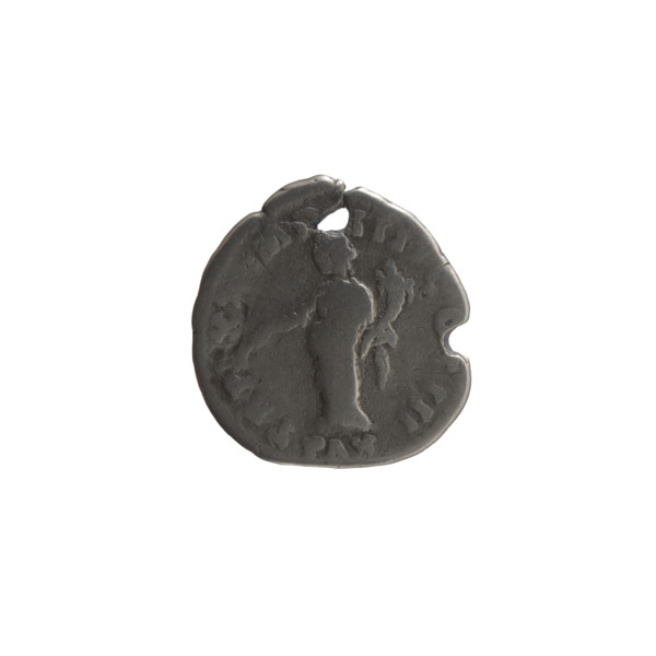 Denarius (with a hole), Marcus Aurelius (121–180; Roman emperor 161–180), issuer Marcus Aurelius;
