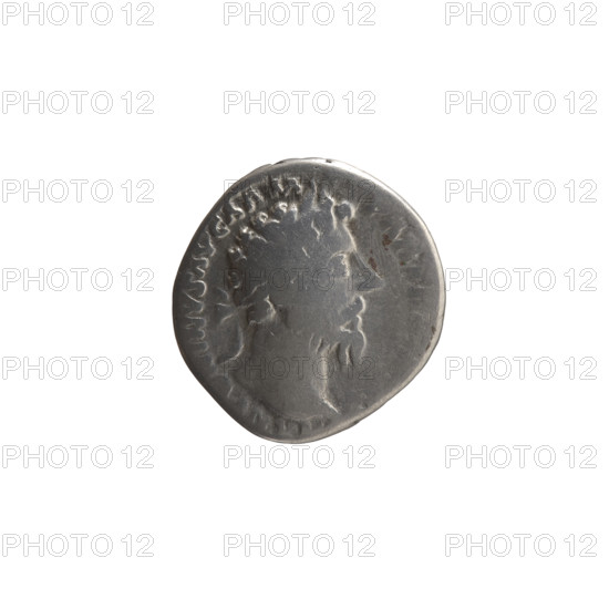 Denarius of Marcus Aurelius (121–180; Roman emperor 161–180), issuer Marcus Aurelius; obverse: head