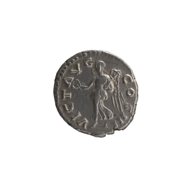 Denarius of Marcus Aurelius (121–180; Roman emperor 161–180), 169–170 CE. Obverse: head of Marcus