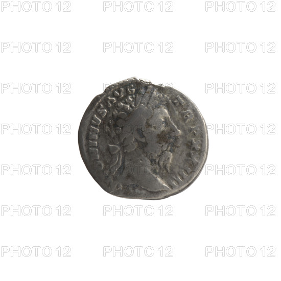 Denarius, Marcus Aurelius (121–180; Roman emperor 161–180), issuer; obverse: head of Marcus