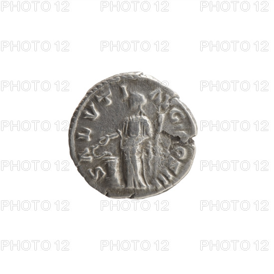 Denarius, Marcus Aurelius (121–180; Roman emperor 161–180), 169–170. Obverse: head of Marcus