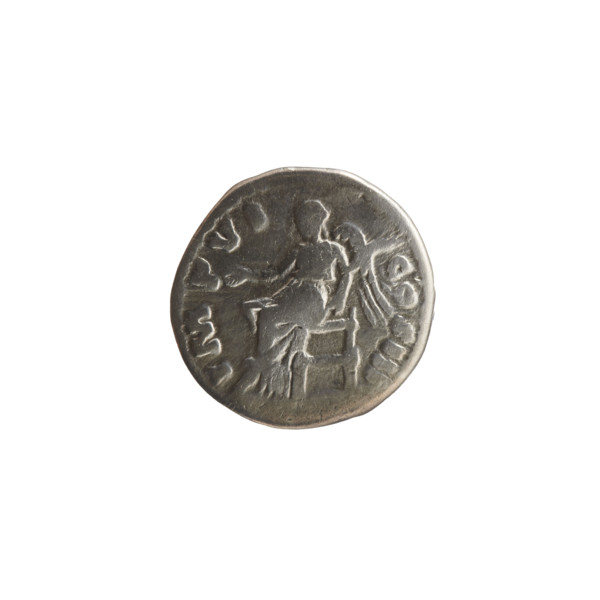 Denarius of Marcus Aurelius (121–180; Roman emperor 161–180), 170–171 CE. Obverse: Head of Marcus