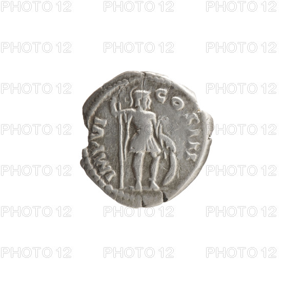 Denarius of Marcus Aurelius (121–180; Roman emperor 161–180). Obverse: Head of Marcus Aurelius with