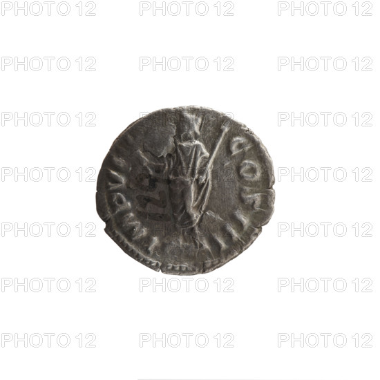 Denarius, Marcus Aurelius (121–180; Roman emperor 161–180), 173–174. Obverse: Bust of Marcus