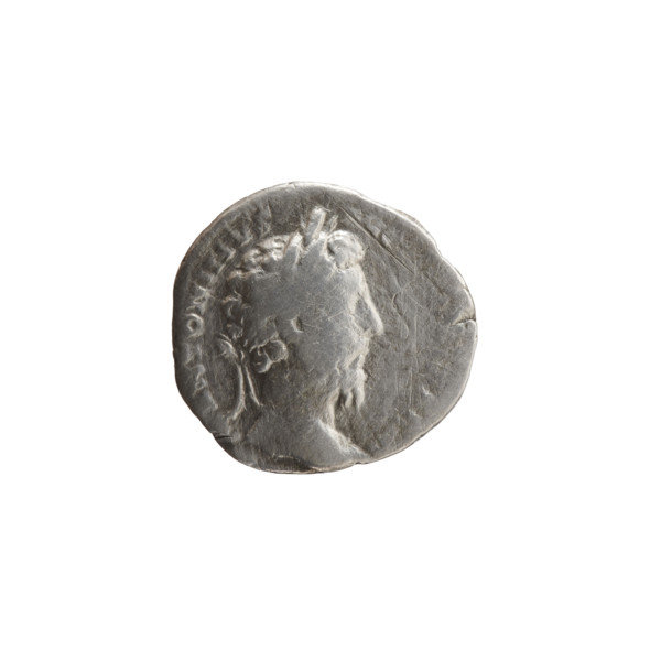 Denarius, Marcus Aurelius (121–180; Roman emperor 161–180), issuer. Obverse: Head of Marcus