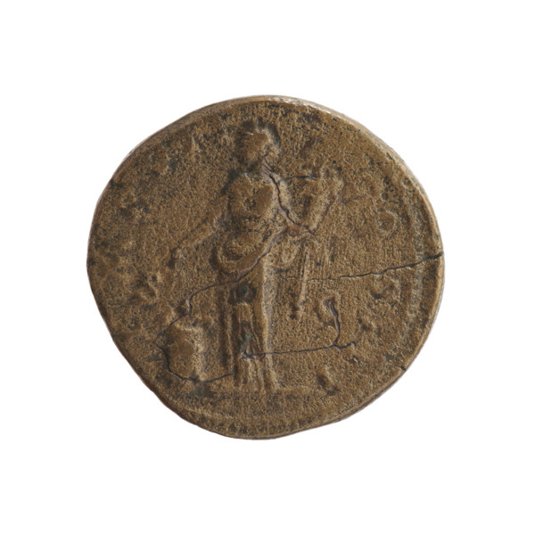 Dupondius of Marcus Aurelius (121–180; Roman emperor 161–180), obverse: head of Marcus Aurelius