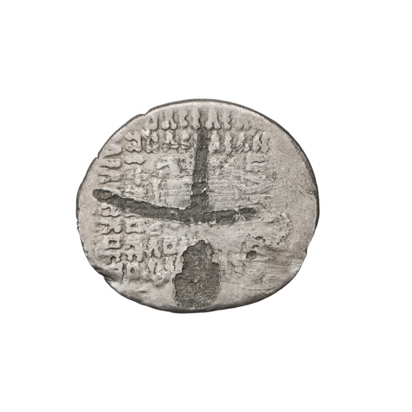Subaeratus drachma, Gotarzes II (King of the Parthians; 40–51). Obverse: bust of Gotarzes II left,