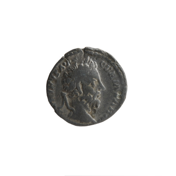 Denarius (forgery) of Marcus Aurelius (121–180; Roman emperor 161–180). Obverse: head of Marcus