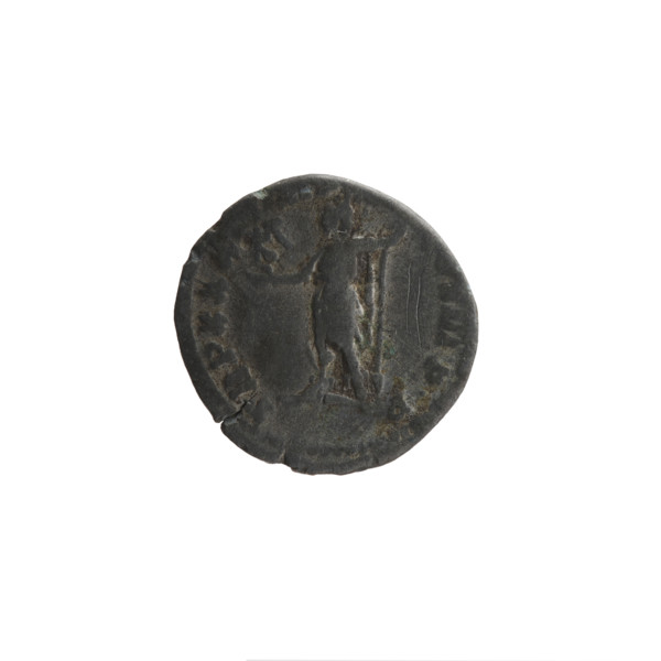 Denarius (forgery) of Marcus Aurelius (121–180; Roman emperor 161–180). Obverse: Head of Marcus