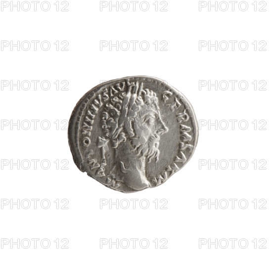 Denarius of Marcus Aurelius (121–180; Roman emperor 161–180). Obverse: Head of Marcus Aurelius with