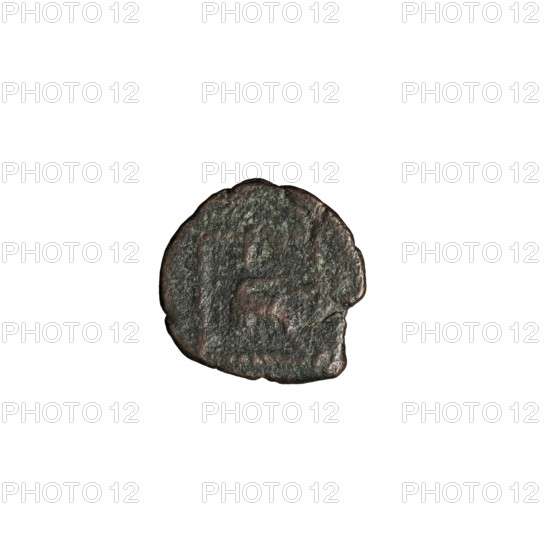 Bronze coin of Gotarzes II (King of the Parthians; 40–51). Obverse: head of Gotarzes II wearing a