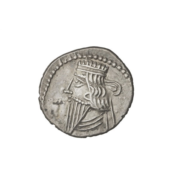 Drachma, Vologases I (51–79). Obverse: bust of Vologases I wearing a diadem, facing left. Reverse: