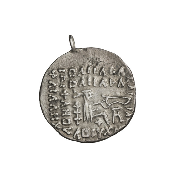 Drachma of Vologases I (51–79). Obverse: bust of Vologases I wearing a diadem, king facing left.