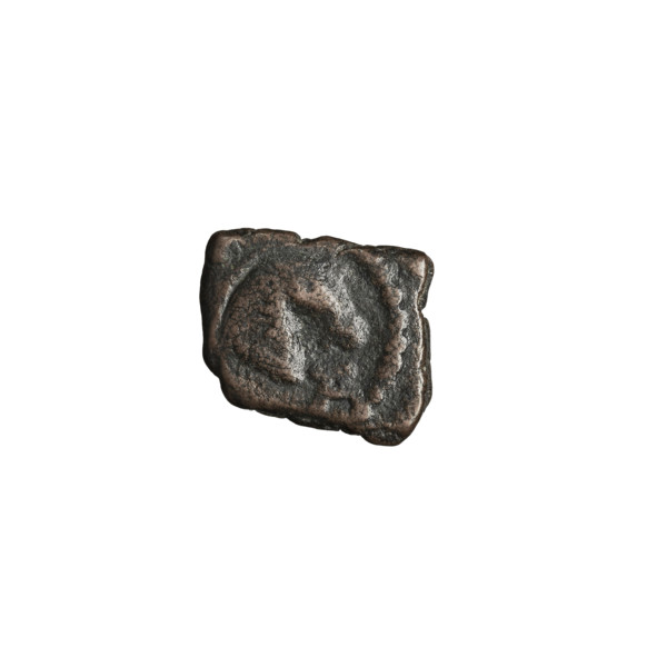 Bronze coin, Vologases I (51–79). Obverse: bust of Vologases I wearing a diadem, face turned left.