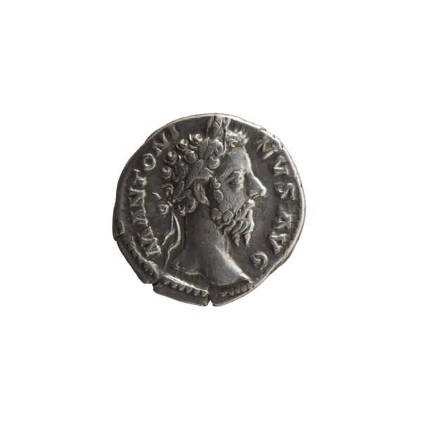 Denarius, Marcus Aurelius (121–180; Roman emperor 161–180), issuer. Aw: Head of Marcus Aurelius in