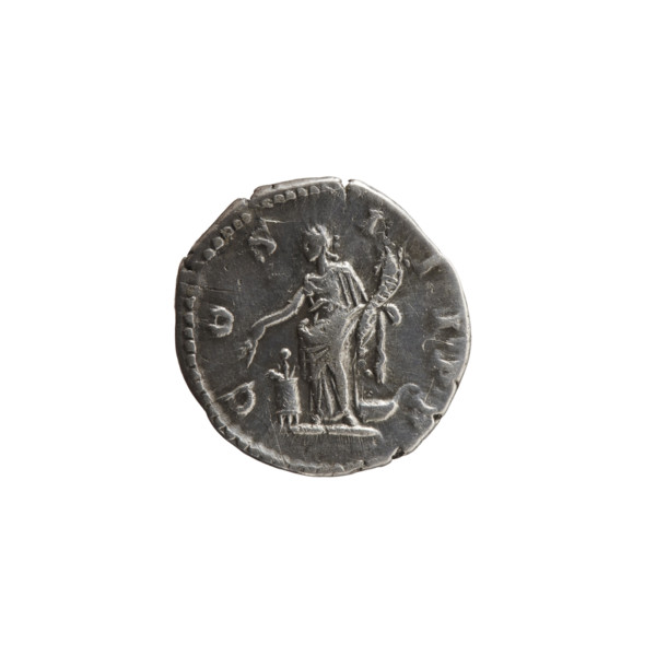 Denarius, Marcus Aurelius (121–180; Roman emperor 161–180), issuer; obverse: Head of Marcus