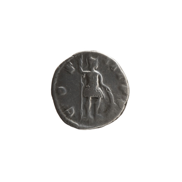 Denarius of Marcus Aurelius (121–180; Roman emperor 161–180). Obverse: Bust of Marcus Aurelius in