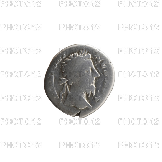 Denarius, Marcus Aurelius (121–180; Roman emperor 161–180), issuer; obverse: head of Marcus