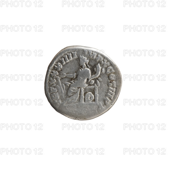 Denarius of Marcus Aurelius (121–180; Roman emperor 161–180). Obverse: Bust of Marcus Aurelius in