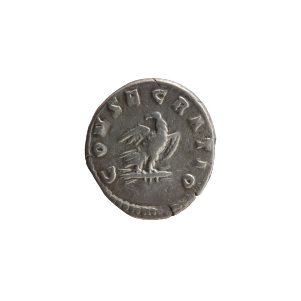 Denarius, posthumous issue honoring Marcus Aurelius (121–180) with Commodus (161–192) as issuer;