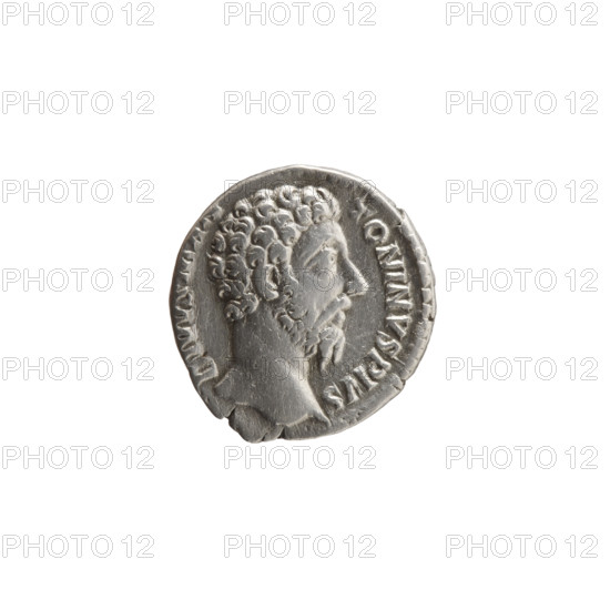 Denarius, after 180. Obverse: Head of Marcus Aurelius uncovered facing right, inscription DIVVS M