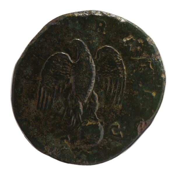 Sestertius, posthumous issue for Marcus Aurelius (121–180; Roman Emperor 161–180); issuer Commodus