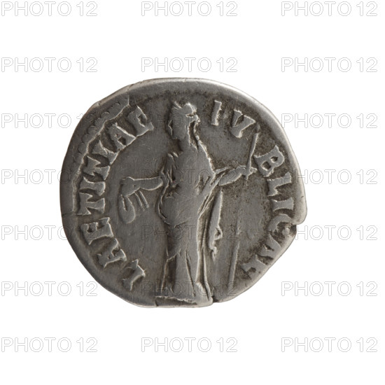 Denarius depicting Faustina the Younger (ca. 130–176; Roman empress 161–176; Augusta 147–161).
