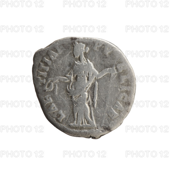 Denarius of Faustina the Younger (ca. 130–176; Roman empress 161–176; Augusta 147–161). Obverse:
