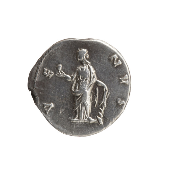 Denarius of Faustina the Younger (ca. 130–176; Roman empress 161–176; Augusta), ca. 147–161.