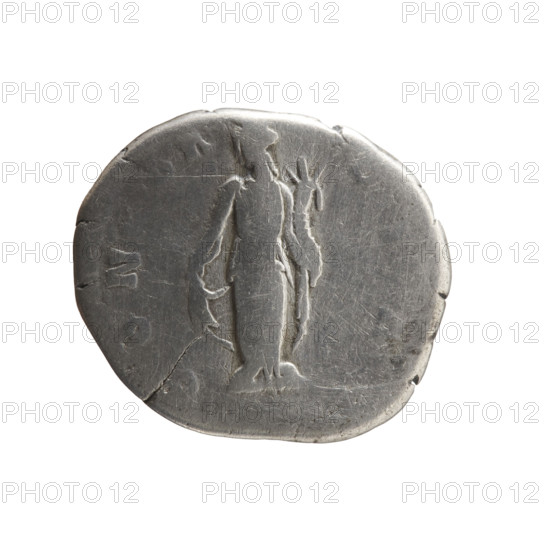 Denarius depicting Faustina the Younger (ca. 130–176; Roman empress 161–176; Augusta), obverse: